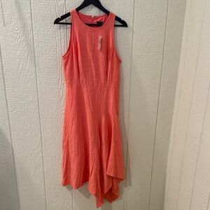 Ann Taylor Asymmetrical Coral Dress NWT
